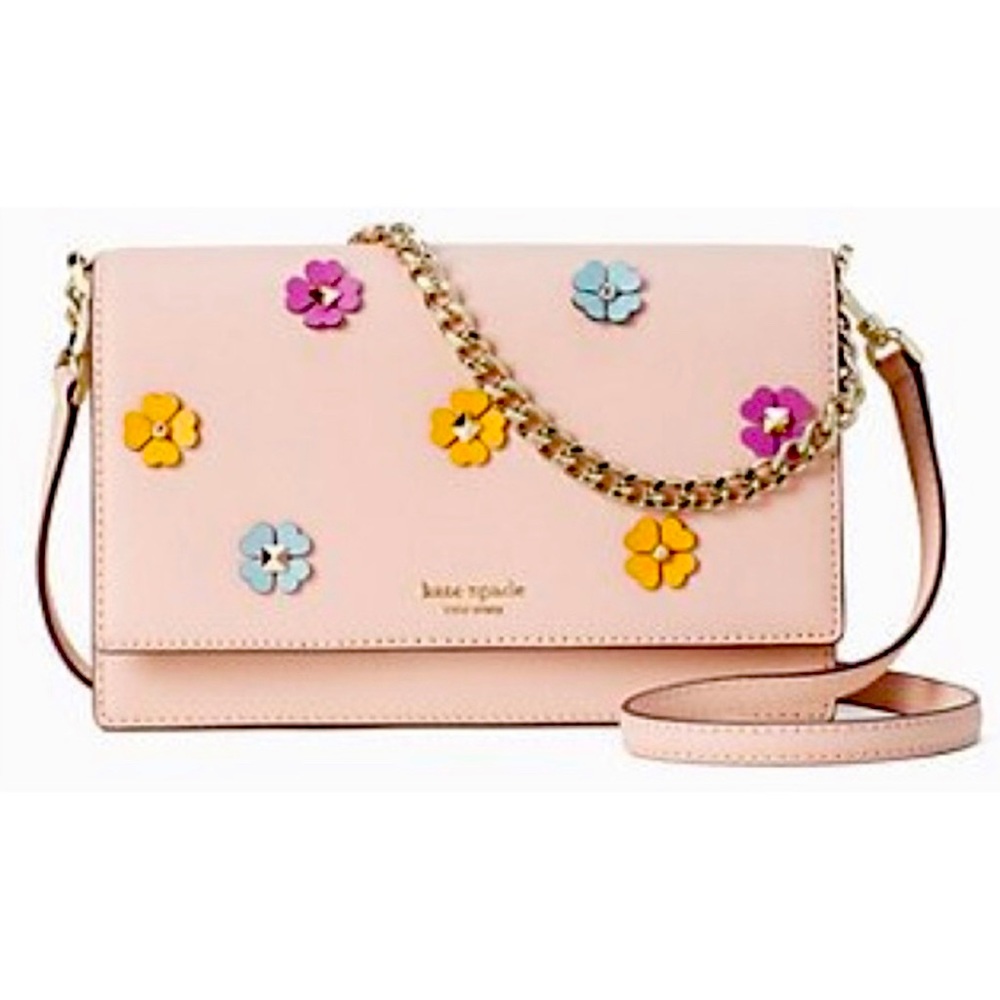 KATE SPADE CAMERON NWT
SPADE FLOWER APPLIQUE
CONVERTIBLE SHOULDER TO
XBODY BAG